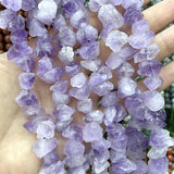 Raw Amethysts Cluster Gemstones Spacer Beads for Jewelry Making DIY