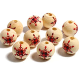 16mm Wood Christmas Elk Tree Spacer Beads DIY Bracelet Jewelry Making