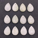 5pcs Water Drop Shaped Pendants Natural Semi-precious Stone DIY 13x18mm