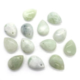 5pcs Water Drop Shaped Pendants Natural Semi-precious Stone DIY 13x18mm
