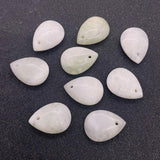 5pcs Water Drop Shaped Pendants Natural Semi-precious Stone DIY 13x18mm