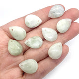 5pcs Water Drop Shaped Pendants Natural Semi-precious Stone DIY 13x18mm
