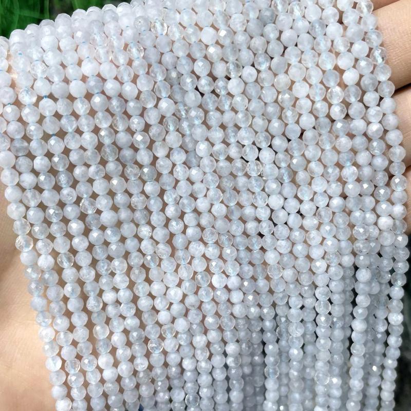 Natural Aquamarine Faceted Beads for Jewelry Making DIY Earrings Bracelet