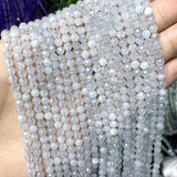 Natural Aquamarine Faceted Beads for Jewelry Making DIY Earrings Bracelet