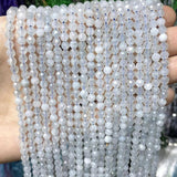 Natural Aquamarine Faceted Beads for Jewelry Making DIY Earrings Bracelet