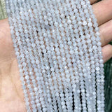 Natural Aquamarine Faceted Beads for Jewelry Making DIY Earrings Bracelet