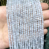Natural Aquamarine Faceted Beads for Jewelry Making DIY Earrings Bracelet