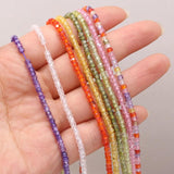 Micro Faceted Zircon Beads 2x3mm 14'' DIY Jewelry Making