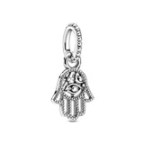 10Pcs Triple Amulet Charm Shining Omniscient Eye Charm Fatima Guardian Hand...