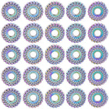 20pcs Alloy Gear Hole Beads 8mm Rainbow DIY Jewelry Bracelet Necklace