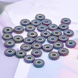 20pcs Alloy Gear Hole Beads 8mm Rainbow DIY Jewelry Bracelet Necklace