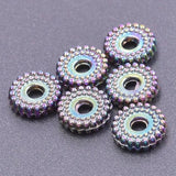 20pcs Alloy Gear Hole Beads 8mm Rainbow DIY Jewelry Bracelet Necklace