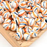 10mm Hand-painted Water Textured Ceramic Beads for DIY Earrings Bracelet