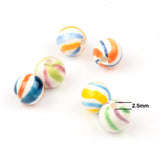 10mm Hand-painted Water Textured Ceramic Beads for DIY Earrings Bracelet