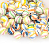 10mm Hand-painted Water Textured Ceramic Beads for DIY Earrings Bracelet