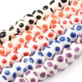 12mm Ceramic Beads Football Speckle Earrings Bracelet DIY Jewelry Making