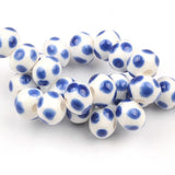 12mm Ceramic Beads Football Speckle Earrings Bracelet DIY Jewelry Making