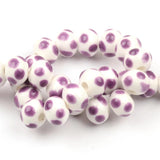 12mm Ceramic Beads Football Speckle Earrings Bracelet DIY Jewelry Making