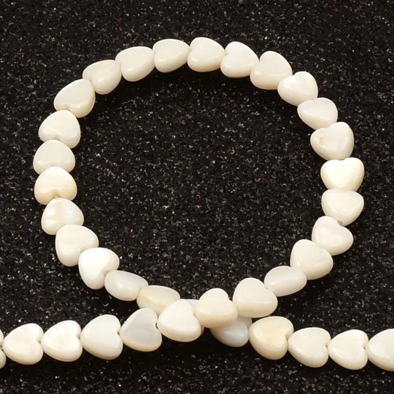 Shell Heart Beads Mother of Pearl for Jewelry Making DIY Bracelet