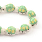 Hand-painted Tortoise Ceramic Beads for Jewelry Making