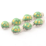 Hand-painted Tortoise Ceramic Beads for Jewelry Making