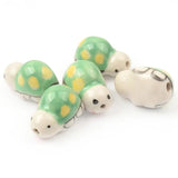 Hand-painted Tortoise Ceramic Beads for Jewelry Making