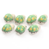 Hand-painted Tortoise Ceramic Beads for Jewelry Making
