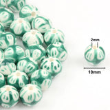 10mm Hand-painted Ceramic Beads for Jewelry Making DIY