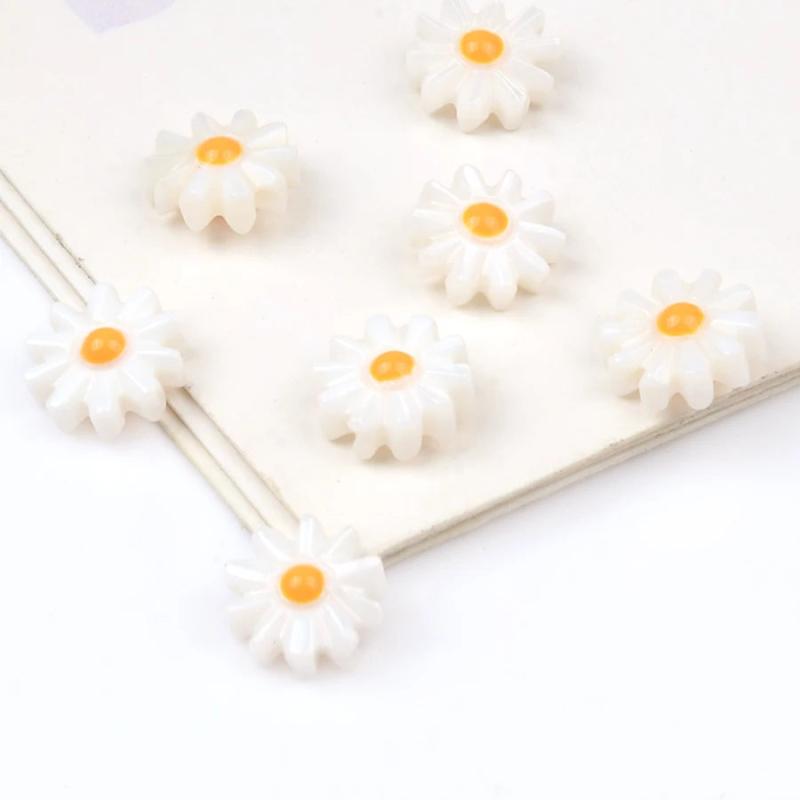 8mm Shell Beads Sunflower Jewelry Making DIY Earring Bracelet Braid