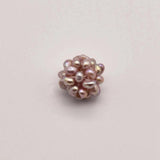 2 Pcs Natural Purple Pearl Flower Ball Earrings DIY Accessory