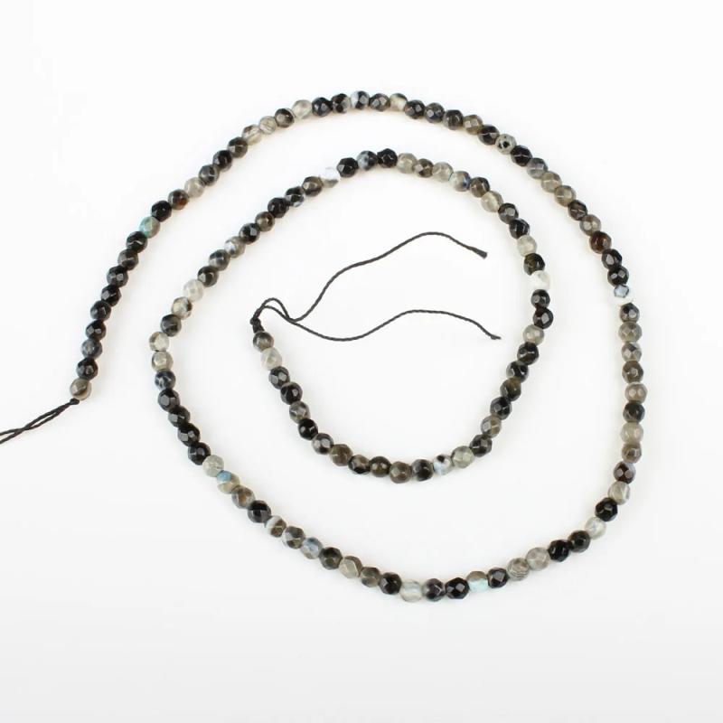 Natural Crazy Agate Faceted Beads 3mm