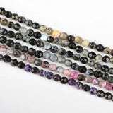 Natural Crazy Agate Faceted Beads 3mm
