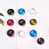 10pcs Mixed Glass Beads Flat Round for Jewelry Making DIY Bracelet Necklace