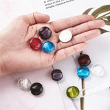 10pcs Mixed Glass Beads Flat Round for Jewelry Making DIY Bracelet Necklace