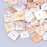 50Pcs Shell Beads Square Spacer for Jewelry Making DIY Bracelet
