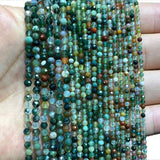 100% Natural Gem Stone Agates Faceted Round Beads Jewelry Making DIY 2MM 3MM 4MM