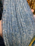 Aquamarine Seed Beads Round Loose Natural Stone Crystal Bead