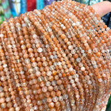 Golden Strawberry Crystal Quartz Small Bead Spacer Jewelry Making DIY 15inches