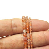 Golden Strawberry Crystal Quartz Small Bead Spacer Jewelry Making DIY 15inches