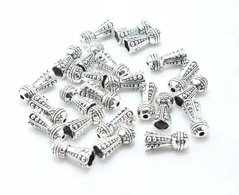 20Pcs Metal Charms for Jewelry Making Antique Sliver Plated Spacer Bead