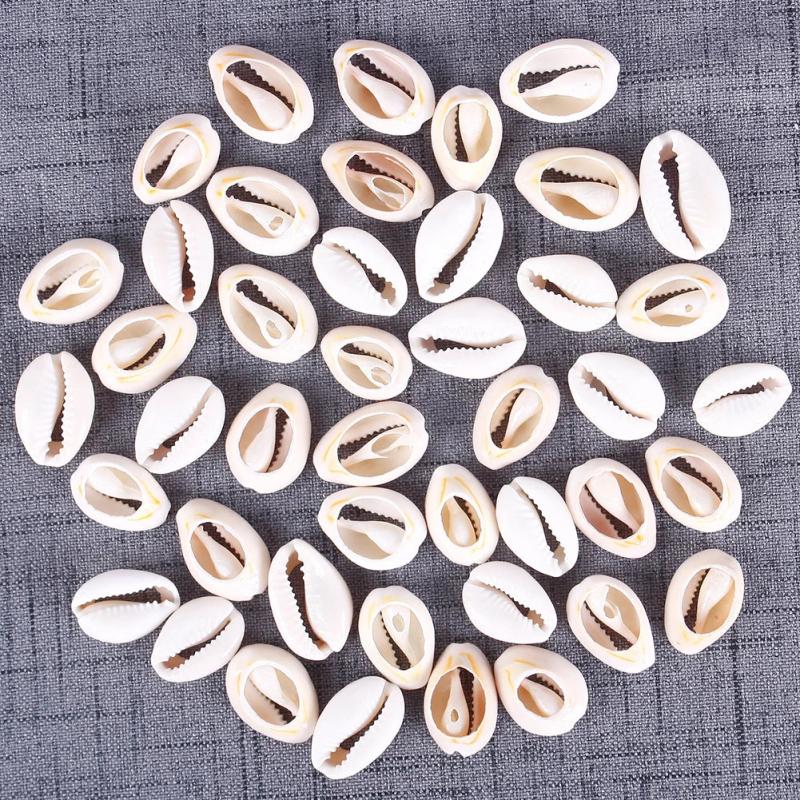 50pcs Natural Sea Shell Loose Beads Crafts Conch Shell Pendant DIY Jewelry