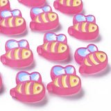 10pcs Frosted Acrylic Spacer Beads - Enamel Bee Beads for Jewelry Making DIY