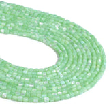 Green Shell Mother of Pearl Beads 3mm Cylindrical Shape