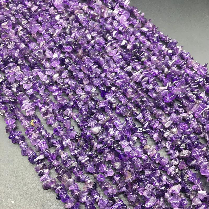 Amethysts Crushed Stone Loose Beads DIY Jewelry Making
