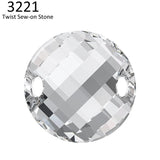 Austria Crystal 18mm Twist Sew-on Stone Rhinestone DIY Jewelry