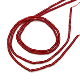 Natural Red Coral Round Tube Spacer Beads for Jewelry Making