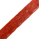 Natural Red Coral Round Tube Spacer Beads for Jewelry Making