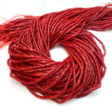 Natural Red Coral Round Tube Spacer Beads for Jewelry Making