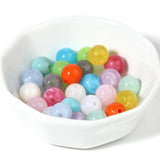 100PCs 10mm Acrylic Beads Multicolor Spacer DIY Jewelry