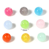 100PCs 10mm Acrylic Beads Multicolor Spacer DIY Jewelry